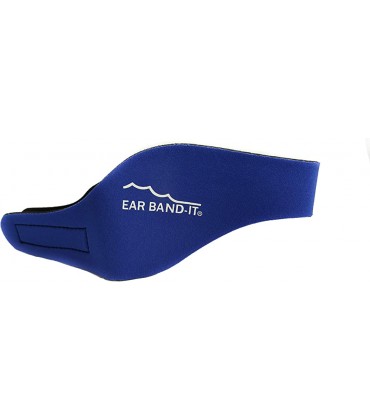 Ear Band-It Schwimmkopf mit sicheren Ohrstöpseln vom Arzt erfunden und vom Arzt empfohlen Groß ab 10 Jahre Blau - BNAHPM4V