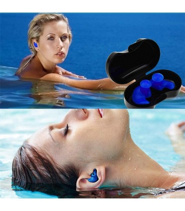FANDE Ohrstöpsel Schwimmen 5 Paar Wiederverwendbare Silikonohrstöpsel wasserdichte Ohrstöpse für Schwimmen Duschen Surfen Schnorcheln - BDGOW411