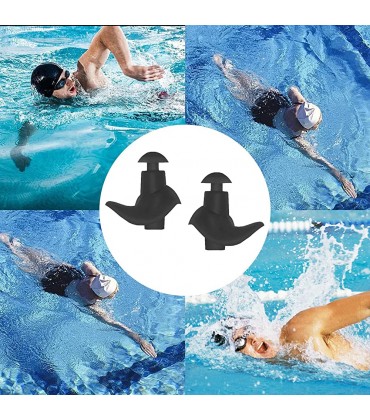 Vecksoy Ohrstöpsel mit Silikonschraube | wasserdichte Wiederverwendbare Silikon-Ohrstöpsel zum Schwimmen | Geeignet zum Schwimmen Duschen Baden Surfen Schnorcheln und für andere Wassersportarten - BPDWVM2E