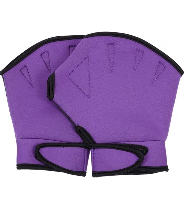 Gatuida Froschschwimmhandschuhe Webbedienfipper Paddel Purple Schwimmtraining Handschuhe Schwimmbetthandschuhe wasserdichte Schwimmhandschuhe für Männer Frauen Erwachsene Kinder - BNYET16J