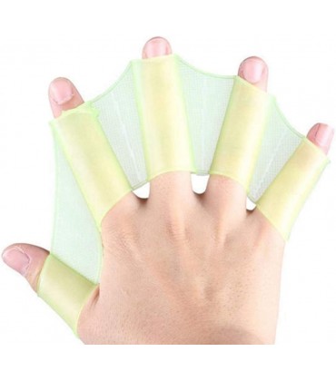 HFeng Schwimmhandschuhe gewebte Fingerhandschuhe weiches Silikon gepolsterte Handfläche Paddel-Trainingshandschuhe wiederverwendbar flexibel Unisex Schwimmzubehör - BIGVUHJK