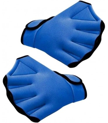 Liummrcy Wasserhandschuhe Schwimmhandschuhe Training Schwimmende Handschuhe Fingerloser Netzwater Widerstand 1 Paar Schwimmhandschuhe Blau - BVGDEEK5