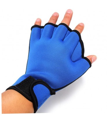 Schwimmen Hand Paddel Training Schwimmhandschuhe Fingerlose Webbett Wasserbeständigkeit 1 Paar Schwimmen Handschuhe blau langlebig - BFWPIQE9