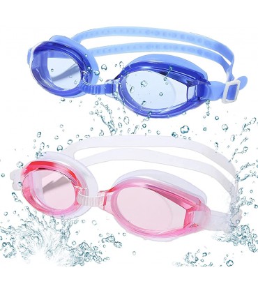 Anti-Fog Schwimmbrille Unisex für Erwachsene,Schwimmbrille mit UV-Schutz,Professional Super komfortabeler Schwimmbrille für Herren und Damen-Verstellbare Silikon Riemen NasenstegBlau und Rosa - BDHTU7KH