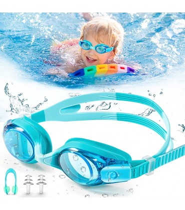JATEKA Schwimmbrille Kinder Anti-Fog and UV Schwimmbrillen für Jugendliche Auslaufsichere Unisex Kinder Taucherbrille für 4-16 Jahren - BYGWE5KE