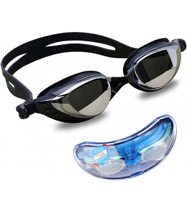 Schwimmbrille Anti Beschlag Wasserdicht UV-Schutz,Klare Sicht Weiche Silikondichtung Professionelle Schwimmbrille mit Verstellbarer Schnalle für Männer Frauen Erwachsene Junioren - BFNKQD7B