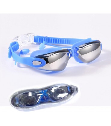Swimming Goggles with Earplugs Swimming Goggles for Men Women Adults Anti Fog Swim Goggles with Uv Protection Clear Vision No Leaking Silicone Cushion Earplugs. Soft Silicone Nose Bridge. - BGBTYK3J