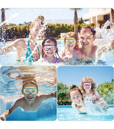 WELLXUNK Schwimmbrille Kinder Schwimmbrille Anti-Fog Schwimmmaske Unisex Schwimmbrille mit Ohrenstöpse & Nasenklammer Lecksicher und UV Schutz Verstellbares für Schwimmen Surfen - BWZIYD64