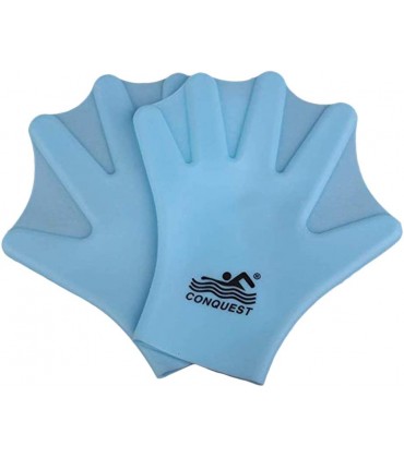 LIOOBO Silikon-Schwimmhandschuhe Webbed Aquatic Fit Traning Handschuhe Paddel Tauchhandschuhe Hand Web 1 Paar - BYDZW1W3