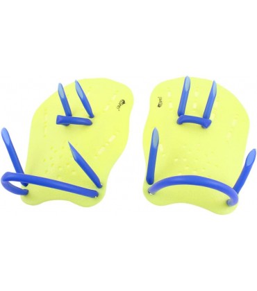 Ruilogod Gummibügel Schwimmtraining Hand Paddles Webbed Handschuhe Paar Gelb - BDXKV8E4