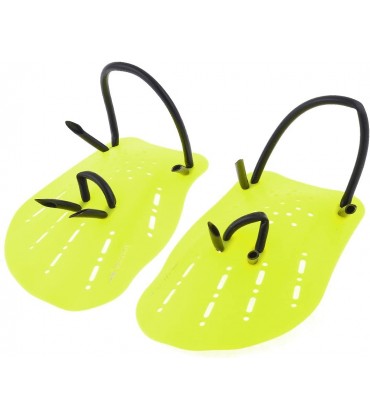 Ruilogod Paar grüne Plastik-Webt-Handschuhe schwimmen Schwimmtrainer Handpaddel - BGYMN8DK
