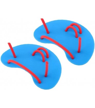 Schwimmen Hand Paddles Ausbildungshilfe-Handschuhe verbessern Hand Stroke Positionierung Professionelle Paddles für Erwachsene Kinder Blau 1 Paar - BLQAN343
