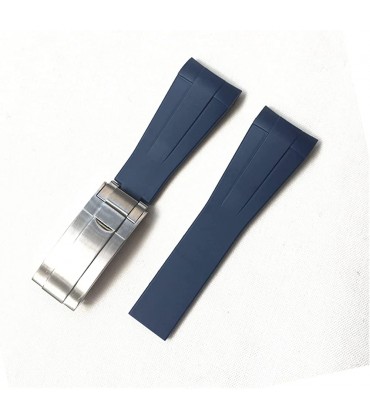 YIJIAN 22mm schwarz blau rot gebogen Rx d- Blau 126660 Sea-Dweller Armband Bewohner Uhrengurt Band Color : Red no Clasp Band Width : 22mm - BXDWV4JV