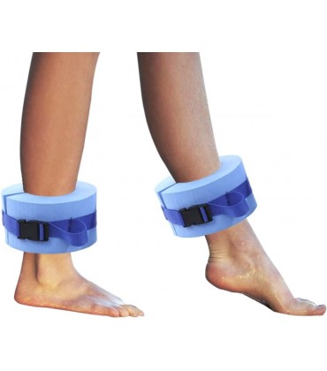 INFILM Schwimm-Schwimmmanschetten Schaumstoff-Wasser-Aerobic-Schwimmring Knöchel-Arm-Gürtel mit Schnellverschluss-Schnalle für Schwimm-Fitness-Training 1 Paar blau - BPEFGQKW