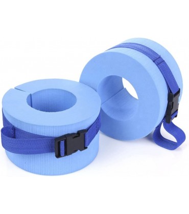 SunaOmni Aquatische Armbänder Set von 2 Schaumschwimmarmbetten Aqua Aerobic Equipment Fitness -Übungs -Knöchelhalle mit Schnellschnalle für Schwimmtraining Blau aufblasbare Armbänder - BFTXD4QB