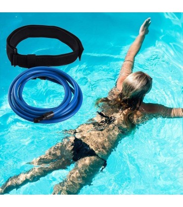 Vanpow Einstellbare Pool Schwimmgürtel Schwimmgürtel Schwimmwiderstand Gürtel Schwimmtraining Bungee Durable Schwimmgurt für Schwimmingpools Widerstandstraining Color : Blue - BGDESDH7