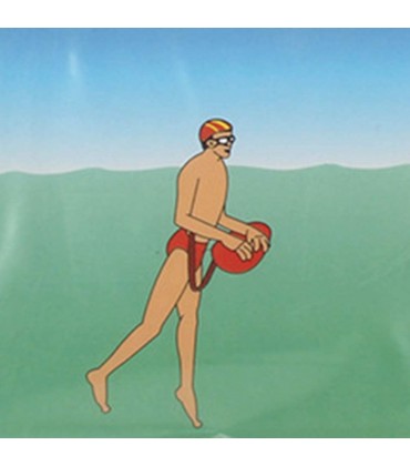Fovely Schwimmboje Wasserdichter aufblasbarer Packsack Schwimmsicherheitsschwimmer für Wassersport Schwimmbojenschwimmer mit verstellbarem Taillengurt für sicheres Schwimmtraining - BFZSA988