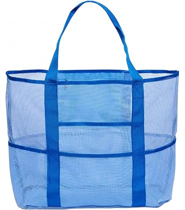 XUNN NEVRTP Mesh-Strandtasche -Extra große Strandtasche Lebensmittel- und Picknicktasche Reisetaschen mit Taschen faltbar leicht für Familienpool - BGTAMWK7