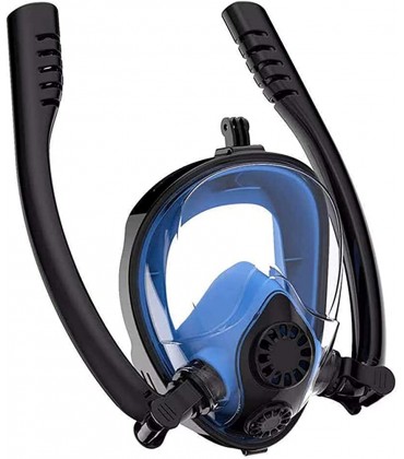 QHYXT Vollgesichtsmaske Schnorchelmaske für Erwachsene und Kinder mit Dual-Free-Breathing-System Anti-Fog-Anti-Leck-Sicherheits-Tauchmaske verbesserte Sicherheit neuestes Dry-Top-System L - BEYSC8QM