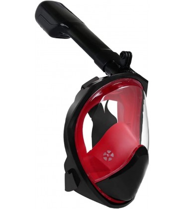 Schnorchelmaske für Erwachsene Vollgesichts-Tauchmaske beschlagfrei auslaufsicher Unterwasser-Schwimmset für Erwachsene Kinder Unterwassersport professionelle Schnorchelausrüstung schwarz ro - BXOLHKH3