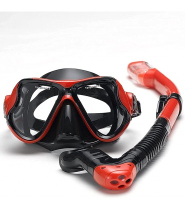 Spacmirrors Tauchmaske für Erwachsene Antibeschlag-Schnorchelbrille Trockenschnorchelset Panorama-Breitschnorchelausrüstung mit verstellbarem Kopfband - BAJQKHH9