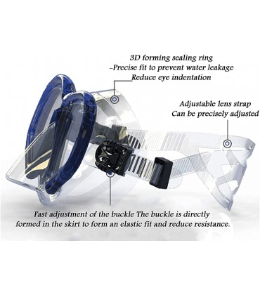 Trockenschnorchel-Set Schnorchelausrüstung Tauchausrüstung Tauchmaske Schnorchelbrille Anti-Fog-Maske Gerätetauchen Freitauchen Speerfischen Schwimmen - BDNAT252