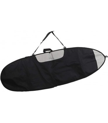 Aoutecen Surfbretttasche Reißverschluss-Design Surfbrett-Tragetasche schützender Abnehmbarer Schultergurt verschleißfest schwarz leicht mit Griff für Longboard - BRTQKMA5