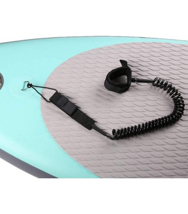 FECAMOS Wassersport Fußseil Schwarz ElasticHook and Loop Design zum Surfen - BZYKBVVJ