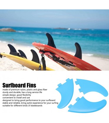 Demeras Surf Finnen Set Glasfaser Surfboard Finnen blau für Ocean - BHENQ6V7