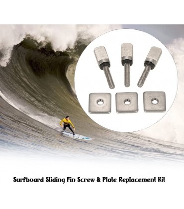 Lixada Ersatzteile für 3 Surfboard Longboard Schiebeflosse Schraube & Fin Plate Ersatzkit für Stand Up Paddle Body Board - BTQFZQ2B