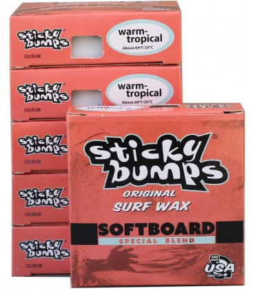 Sticky Bumps Soft Top Surf Wax Warm Trop - BWLVA84B