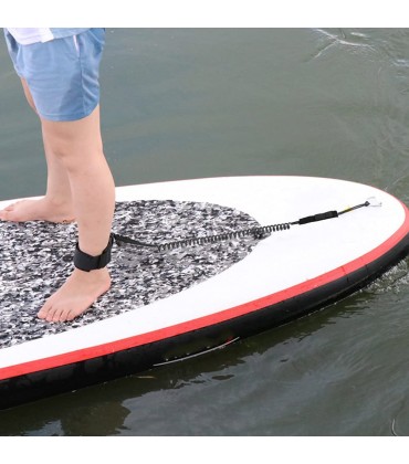 Bodyboard-Spule einfach zu bedienen bequem zu tragen verstellbare Boardleine für den AußenbereichTransparenter schwarzer Kern - BLVBC1K9