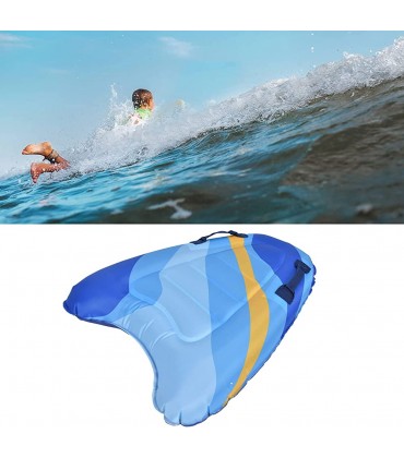 DWMD Tragbares aufblasbares Bodyboard Sommer-Surfen-Bodyboard Aufblasbares Schwimmbrett zum Schwimmen-Training für zum SchwimmenlernenNavy Blue Stripes - BJQJDAM4