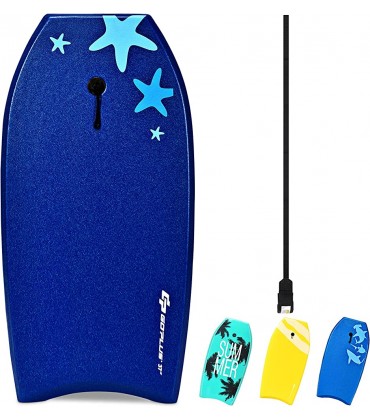GOPLUS Surfboard Surfbrett Bodyboard Shortboard Schwimmbrett Farbwahl Schwimmboard 105x51x6cm - BLPASKQE