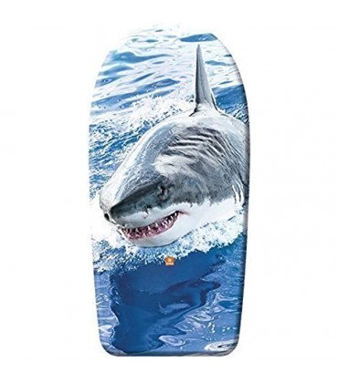 Lively Moments Hochwertiges Bodyboard 94 cm Body Board Surfboard Schwimmbrett mit New Shark - BKJMW13V