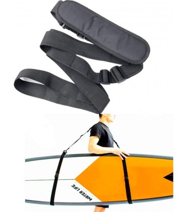 Happymore Paddleboard-Trageriemen tragbarer Surfbrett-Schultergurt verstellbarer Kajak-Supp-Gurt,Mehrzweck-Schultertragegurt schwarz - BQFZF3B2