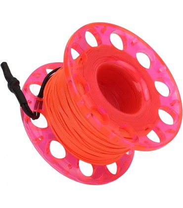 Jopwkuin Tauchspule 30 m orangefarbene Schnur Lange Haltbarkeit Fingerrolle Anti-Wicklungs-Polyesterfaser-Seil hochfest für die Erkundung von Unterwasserhöhlen und Wracks - BFJGU2MQ