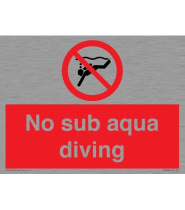 No sub Aqua Diving Schild – 200 x 150 mm – A5L - BTWUI8MV