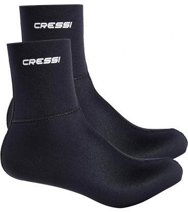 Cressi Black Neoprene 3 or 5mm Socks Resilient Neopren Tauchsocken 3 5mm Schwarz für Erwachsene Unisex - BPYQT37D