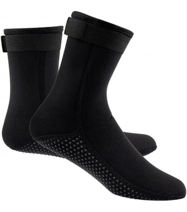 Tauchsocken Anti-Rutsch-Thermie-Neoprenanzug-Socken Schwimmsocken 3mm Wasser Sportflossen Socken Schwarz M Neoprenanzug Socken - BSRXTMED